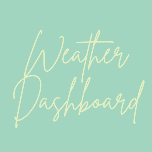 Weather Dashboard cursive writing